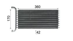SCHIMBATOR CALDURA INCALZIRE HABITACLU MAHLE AH 113 000P - Compatibil cu MERCEDES-BENZ