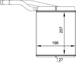 SCHIMBATOR CALDURA INCALZIRE HABITACLU MAHLE AH 143 000P - Compatibil cu FORD