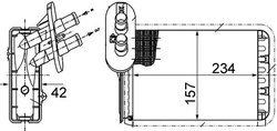 SCHIMBATOR CALDURA INCALZIRE HABITACLU MAHLE AH 164 000S - Compatibil cu FORD, SEAT, VW