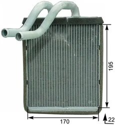 SCHIMBATOR CALDURA INCALZIRE HABITACLU MAHLE AH 179 000P - Compatibil cu KIA