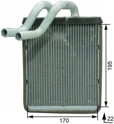 Schimbator caldura incalzire habitaclu MAHLE AH 179 000P