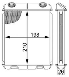 SCHIMBATOR CALDURA INCALZIRE HABITACLU MAHLE AH 21 000S - Compatibil cu RENAULT