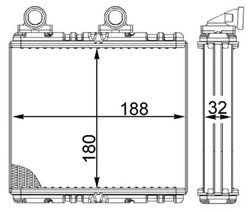 SCHIMBATOR CALDURA INCALZIRE HABITACLU MAHLE AH 222 000S - Compatibil cu SAAB