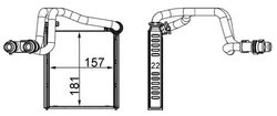 SCHIMBATOR CALDURA INCALZIRE HABITACLU MAHLE AH 252 000S - Compatibil cu VW