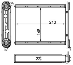 Schimbator caldura incalzire habitaclu MAHLE AH 259 000S