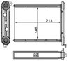 SCHIMBATOR CALDURA INCALZIRE HABITACLU MAHLE AH 259 000S - Compatibil cu FIAT, NISSAN, OPEL, RENAULT, VAUXHALL