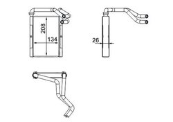 SCHIMBATOR CALDURA INCALZIRE HABITACLU MAHLE AH 273 000S - Compatibil cu TOYOTA