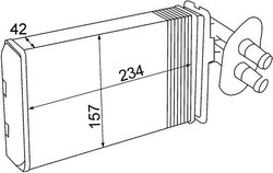 Schimbator caldura incalzire habitaclu MAHLE AH 69 000S