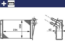 Schimbator caldura incalzire habitaclu MAHLE AH 73 000S