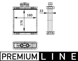 SCHIMBATOR CALDURA INCALZIRE HABITACLU MAHLE AH 75 000P - Compatibil cu AUDI, SEAT, SKODA, SKODA (SVW), VW, VW (SVW)