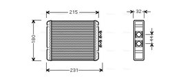 SCHIMBATOR CALDURA INCALZIRE HABITACLU AVA QUALITY COOLING AI6198 - Compatibil cu AUDI