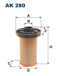 FILTRU AER FILTRON AK 280 - Compatibil cu CITROEN, PEUGEOT, TALBOT
