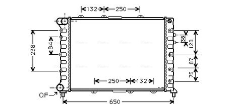 Radiator racire motor Ava Quality Cooling ALA2038