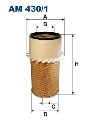 FILTRU AER FILTRON AM 430/1 - Compatibil cu FIAT, UMM