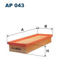 FILTRU AER FILTRON AP 043 - Compatibil cu FIAT, INNOCENTI