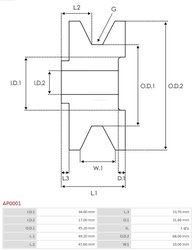 FULIE ALTERNATOR AS-PL AP0001 - Piesa auto compatibila cu mai multe marci