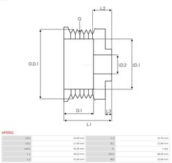 FULIE ALTERNATOR AS-PL AP0001 - Piesa auto compatibila cu mai multe marci