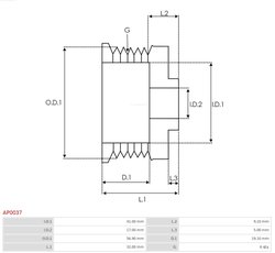 Fulie alternator AS-PL AP0037