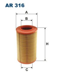 FILTRU AER FILTRON AR 316 - Compatibil cu CITROEN, FIAT, PEUGEOT