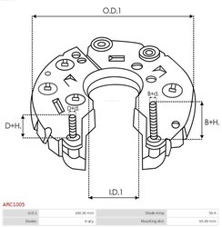 PUNTE DIODE AS-PL ARC1005 - Piesa auto compatibila cu mai multe marci
