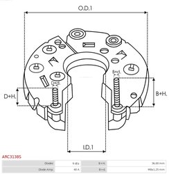 CAPAC PROTECTOR ALTERNATOR AS-PL ARC3138S - Piesa auto compatibila cu mai multe marci