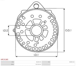 CAPAC PROTECTOR ALTERNATOR AS-PL ARC3138S - Piesa auto compatibila cu mai multe marci