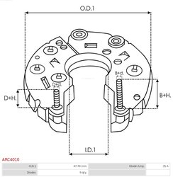 PUNTE DIODE AS-PL ARC4010 - Piesa auto compatibila cu mai multe marci