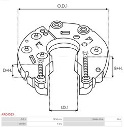 PUNTE DIODE AS-PL ARC4023 - Piesa auto compatibila cu mai multe marci
