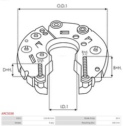 PUNTE DIODE AS-PL ARC5038 - Piesa auto compatibila cu mai multe marci