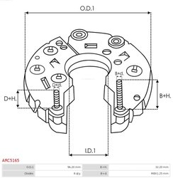 PUNTE DIODE AS-PL ARC5165 - Piesa auto compatibila cu mai multe marci