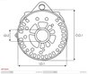 CAPAC PROTECTOR ALTERNATOR AS-PL ARC9049 - Piesa auto compatibila cu mai multe marci