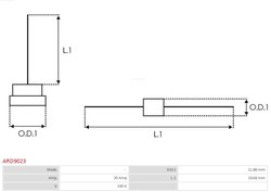 PUNTE DIODE AS-PL ARD9023 - Piesa auto compatibila cu mai multe marci