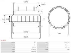 Stator, generator AS-PL AS3025