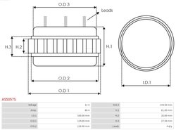 Stator, generator AS-PL AS5057S