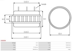 Stator, generator AS-PL AS6009