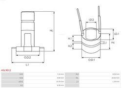 Colector, alternator AS-PL ASL9012
