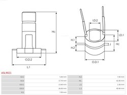Colector, alternator AS-PL ASL9021