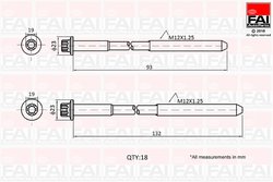 SET SURUBURI CHIULASA FAI AUTOPARTS B2201 - Compatibil cu HYUNDAI, KIA
