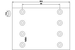 Set garnituri de frictiune frana tambur DON BC801S7340