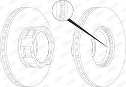 DISC FRANA BERAL BCR118A - Compatibil cu MERCEDES-BENZ