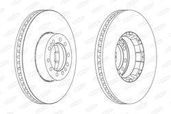 DISC FRANA BERAL BCR134A - Compatibil cu MAN, RENAULT TRUCKS