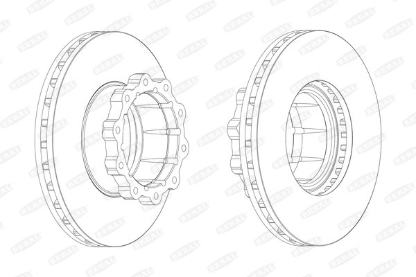 DISC FRANA BERAL BCR120A - Compatibil cu MERCEDES-BENZ