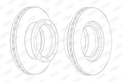 DISC FRANA BERAL BCR145A - Compatibil cu DAF, IVECO, MERCEDES-BENZ, SETRA