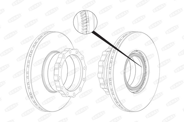 DISC FRANA BERAL BCR148A - Compatibil cu MAN