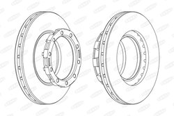 DISC FRANA BERAL BCR168A - Compatibil cu BMC, BOVA, MAN, NEOPLAN, SCANIA, SETRA, SOLARIS