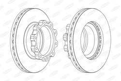 DISC FRANA BERAL BCR170A - Compatibil cu SCANIA