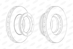 DISC FRANA BERAL BCR190A - Compatibil cu MERCEDES-BENZ
