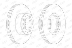 DISC FRANA BERAL BCR214A - Compatibil cu ERF, MAN, OPTARE