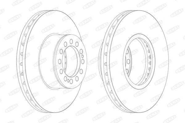 DISC FRANA BERAL BCR214A - Compatibil cu ERF, MAN, OPTARE
