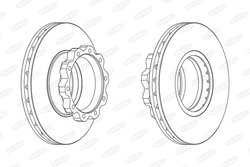 DISC FRANA BERAL BCR215A - Compatibil cu ERF, MAN, NEOPLAN